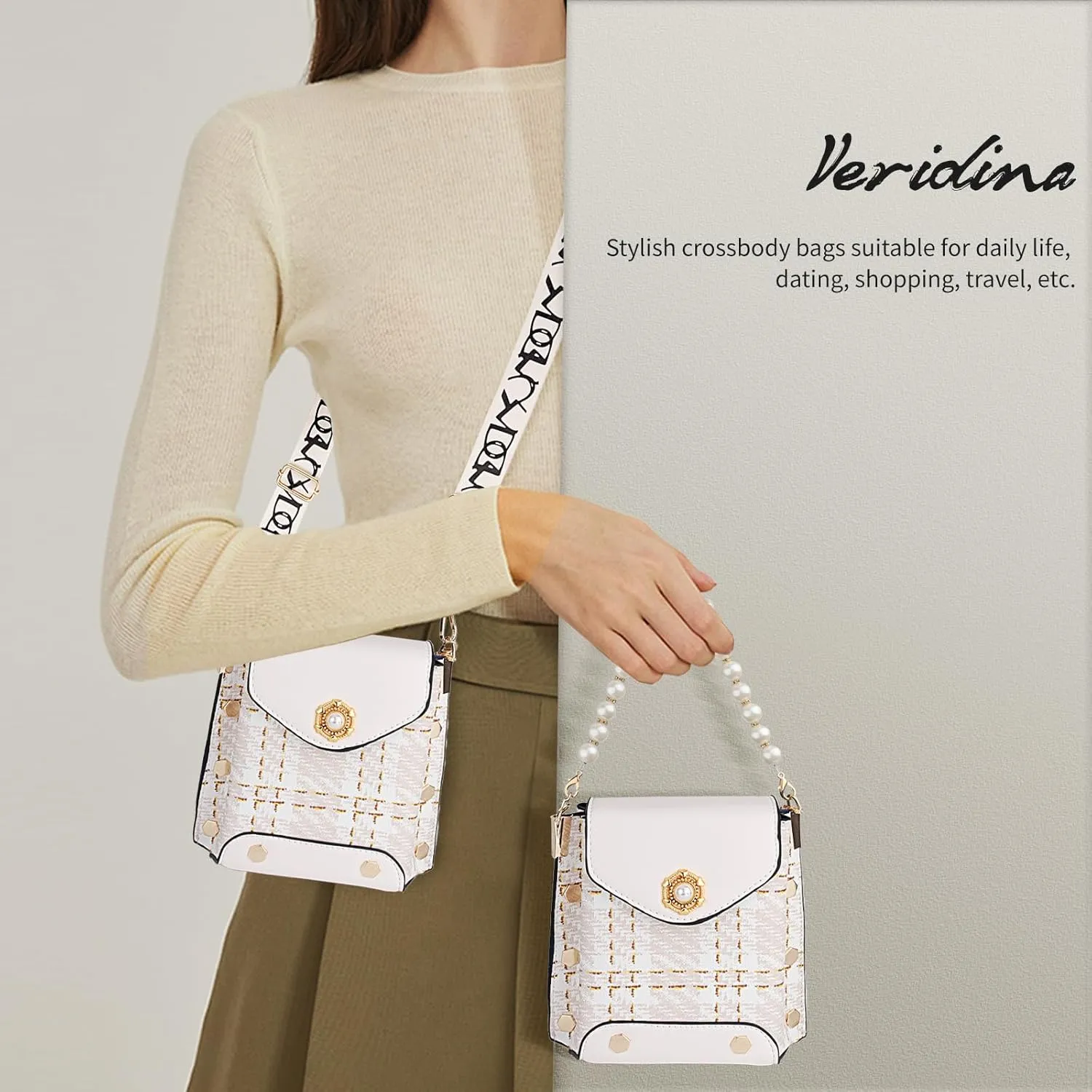 Women Crossbody Bags Fashion Vintage Shoulder Bags Classic Leather Handbag Cell Phone Crossbody Purses