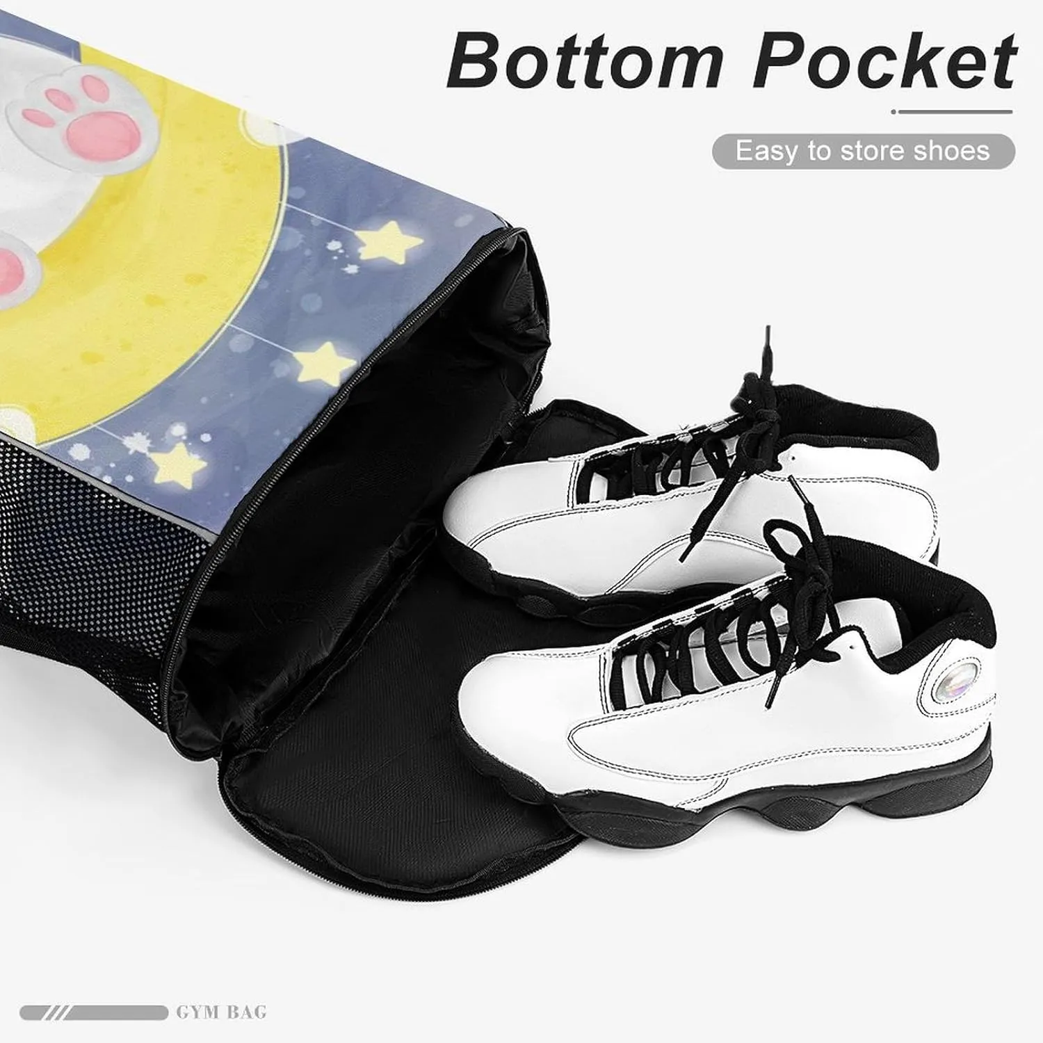 Women Drawstring Zipper Backpack Gym Bag Compatible with Cute Penguin, Waterproof Polyester Outdoor Drawstring String Backpack Party Supplies Gift Sports Bag