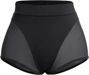 Women High Waist Mesh Tulle Spliced Activewear Yoga Shorts Dance Bottoms Rave Booty Shorts Mini Hot Pants