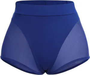 Women High Waist Mesh Tulle Spliced Activewear Yoga Shorts Dance Bottoms Rave Booty Shorts Mini Hot Pants
