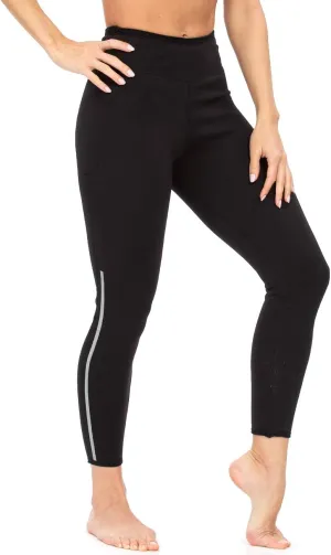Women Sauna Pants Hot Sweat Neoprene Slimming Leggings High Waist Work Out Trousers