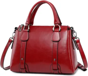 Women Vintage Shoulder Bag Satchel Genuine Leather Handbag Crossbody Bags