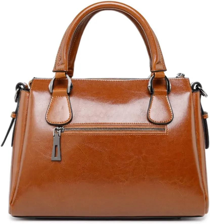 Women Vintage Shoulder Bag Satchel Genuine Leather Handbag Crossbody Bags