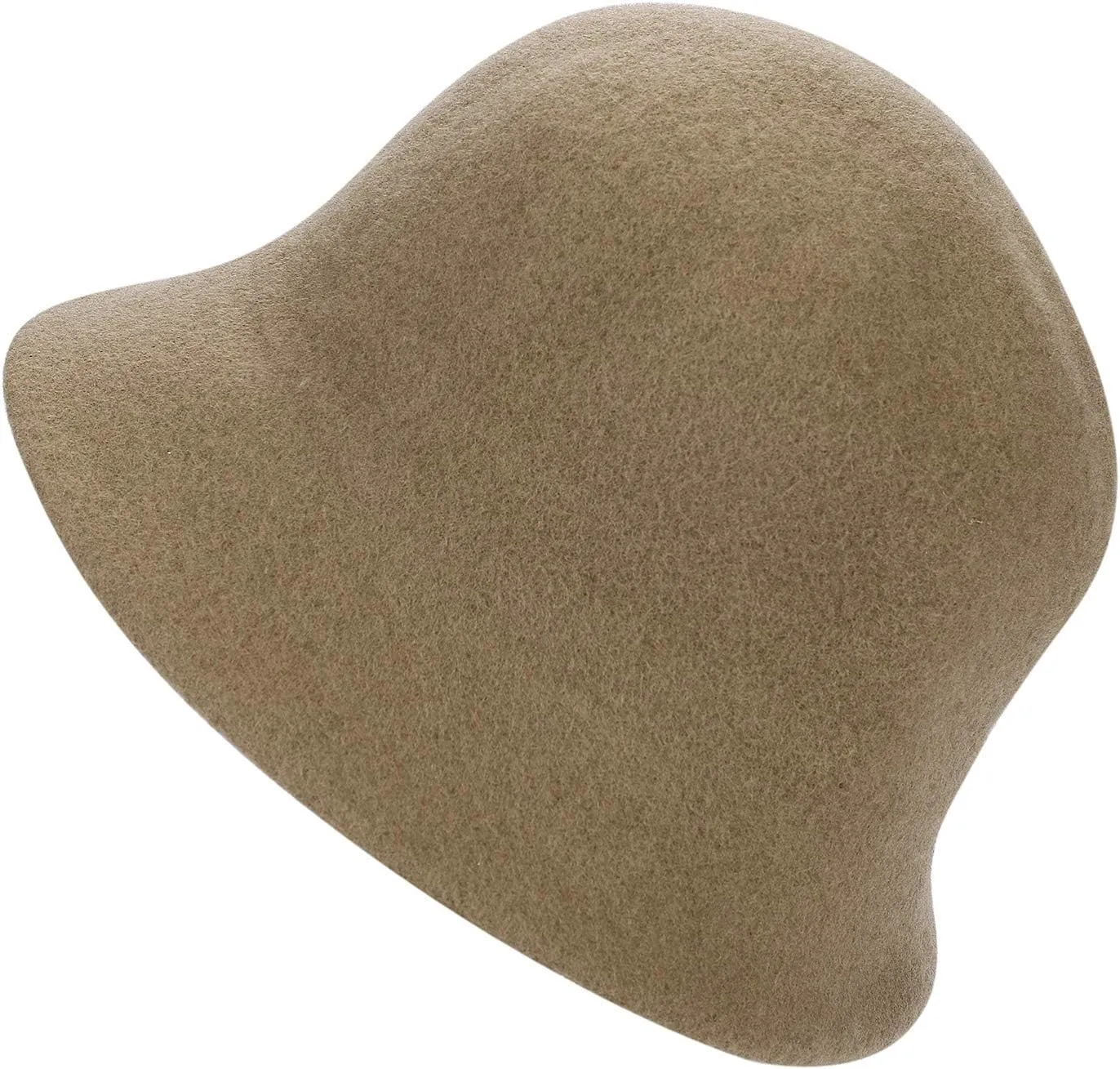 Women Winter Wool Felt Bucket Hat Vintage Warm Felt Cloche Bowler Hat with Brim
