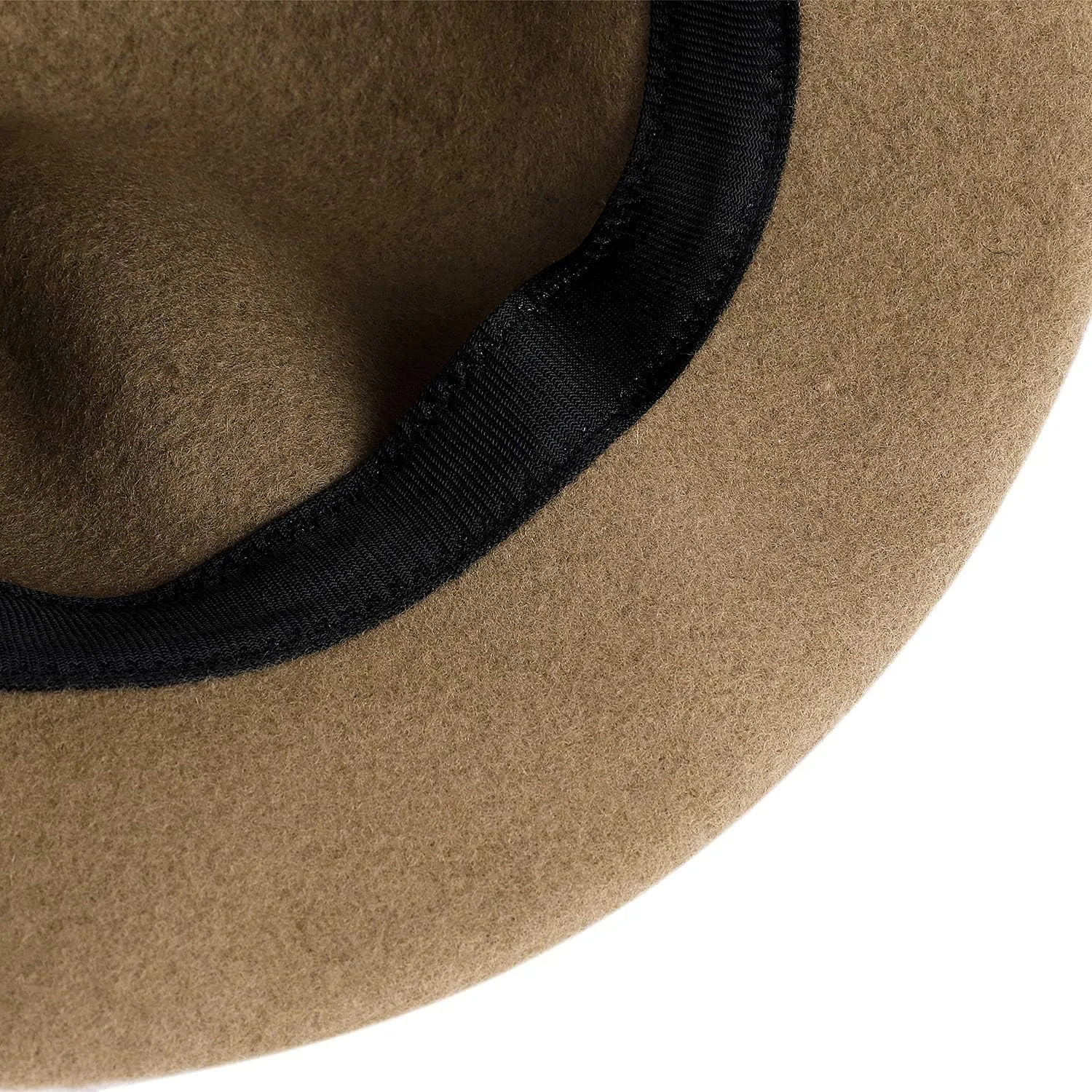 Women Winter Wool Felt Bucket Hat Vintage Warm Felt Cloche Bowler Hat with Brim