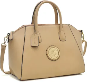 Women Zip-Around Medium Dome Satchel Purse Recycled Synthetic Leather Shoulder Bag Boho Aztec Handbags