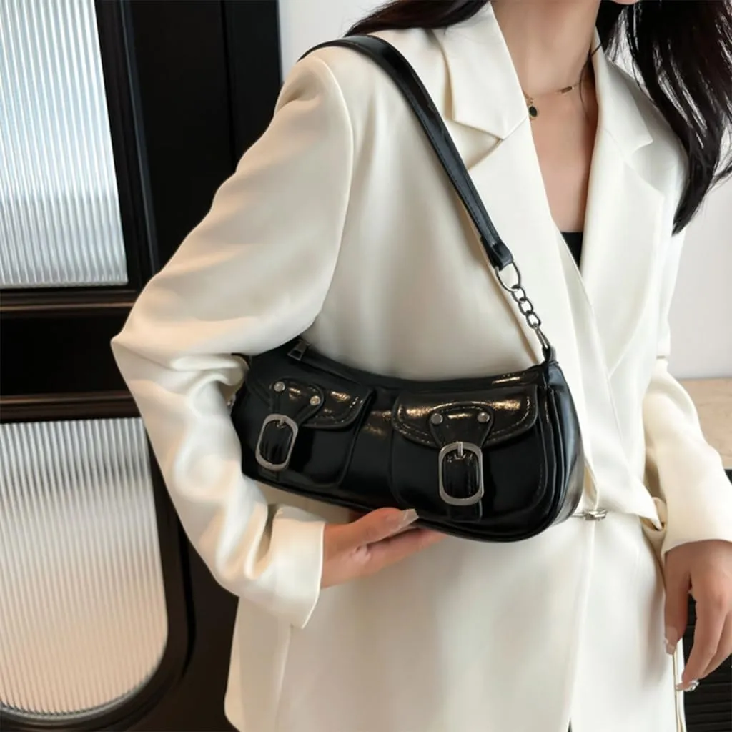Women's Casual Shoulder Bag Vintage Inspired Armpit Bags Practical PU Leather Underarm Purse for Various Occasion