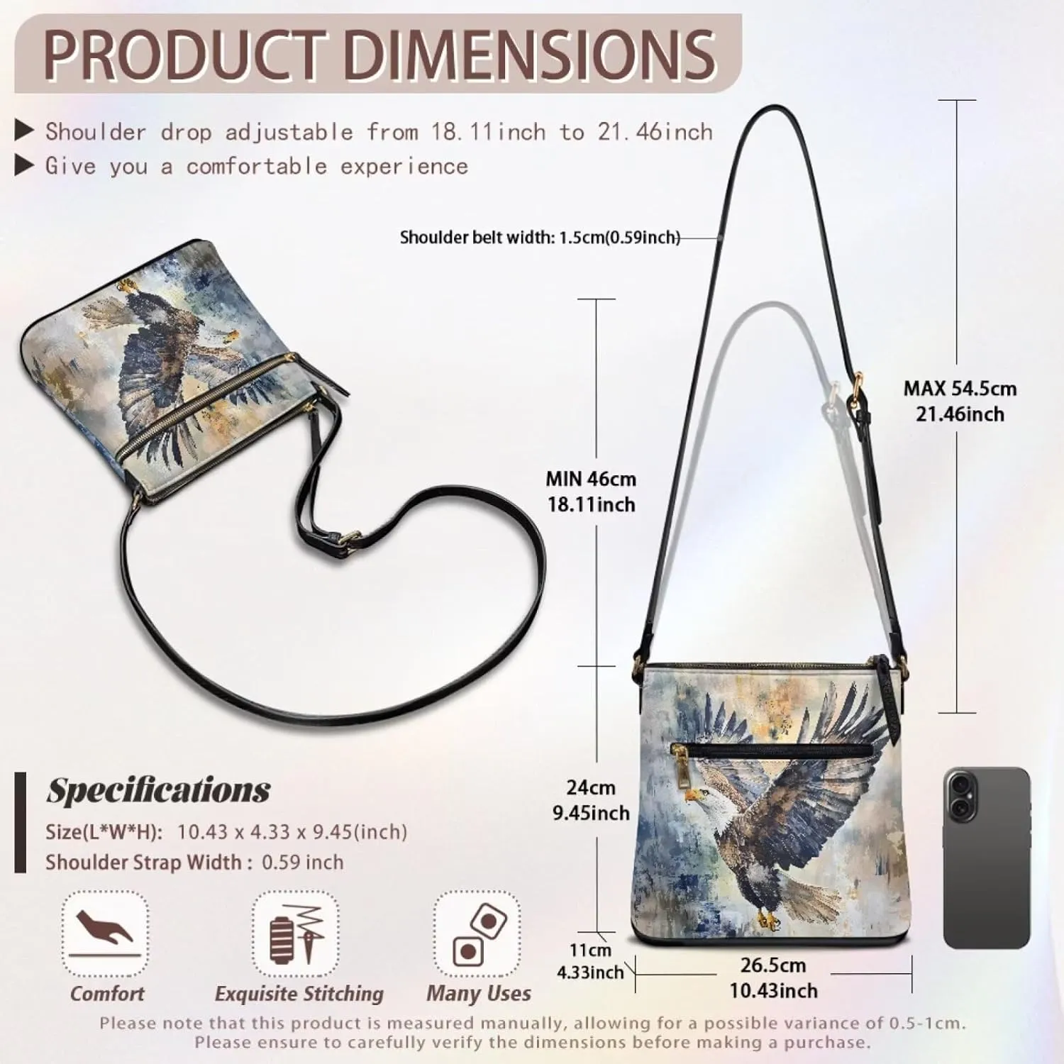 Women's Crossbody Bag Purse Shoulder Bag with Adjustable Strap,Trendy Leather Hobo Handbags Sling Bag Purse