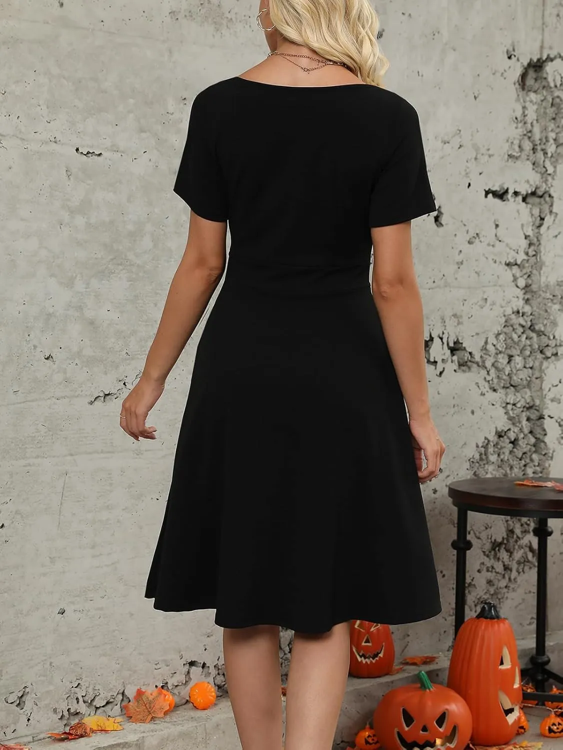 Women's Elegant Vintage Cotton Casual Floral Print Work Party Peter Pan Collar A-Line Dress with Pockets 978