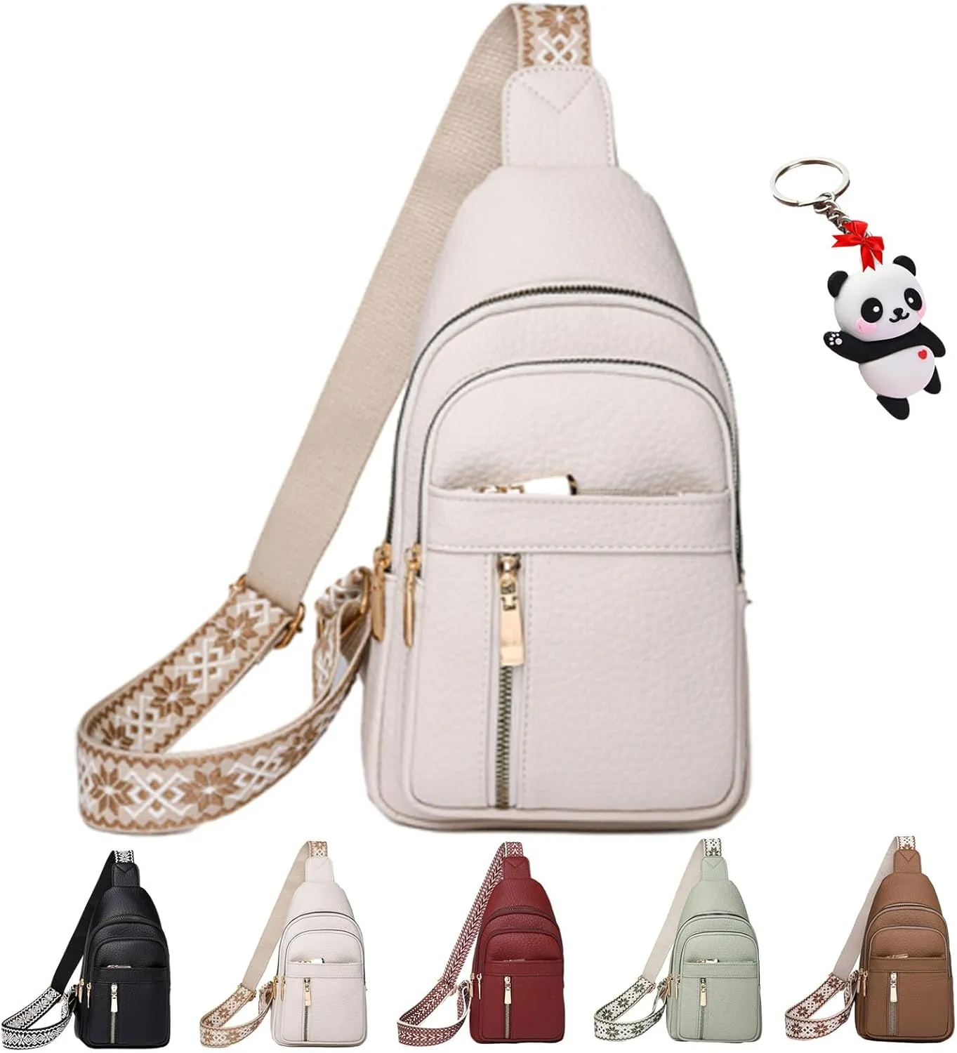 Women's Fashion Casual Solid Color Crossbody Bag, Cross Body Bags, Chest Bag with Adjustable Strap, Small Sling Bag