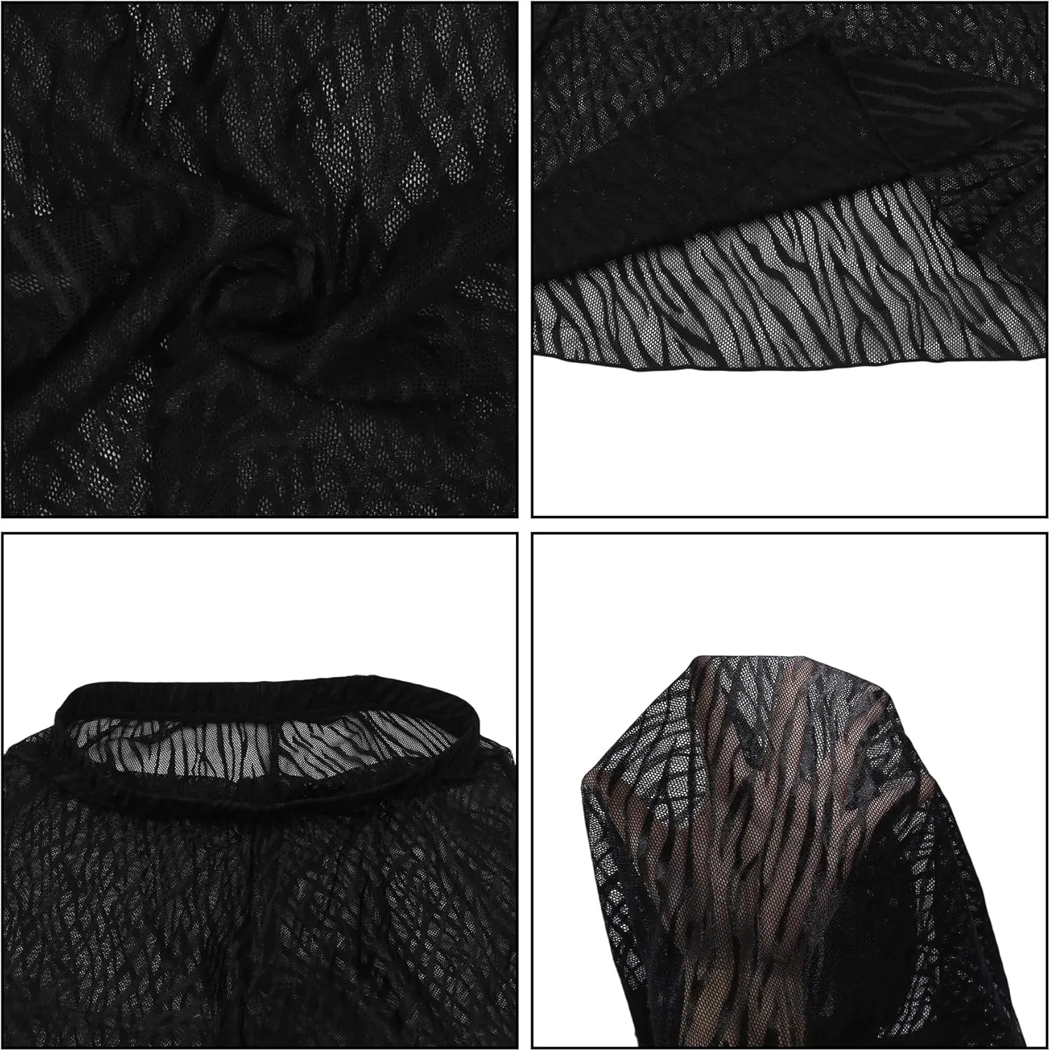 Women’s High Waist Rave Mesh Sheer Pants Flared Bell Bottom Pants for Rave Festival Dance Clubwear