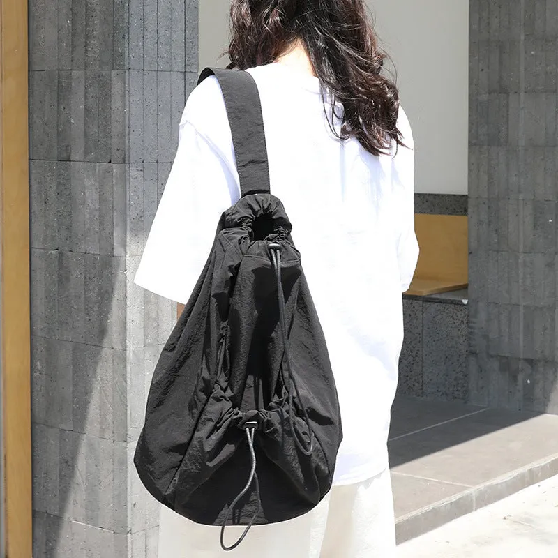 Women's Leisure Retro Drawstring Fashion Nylon Crossbody Bags