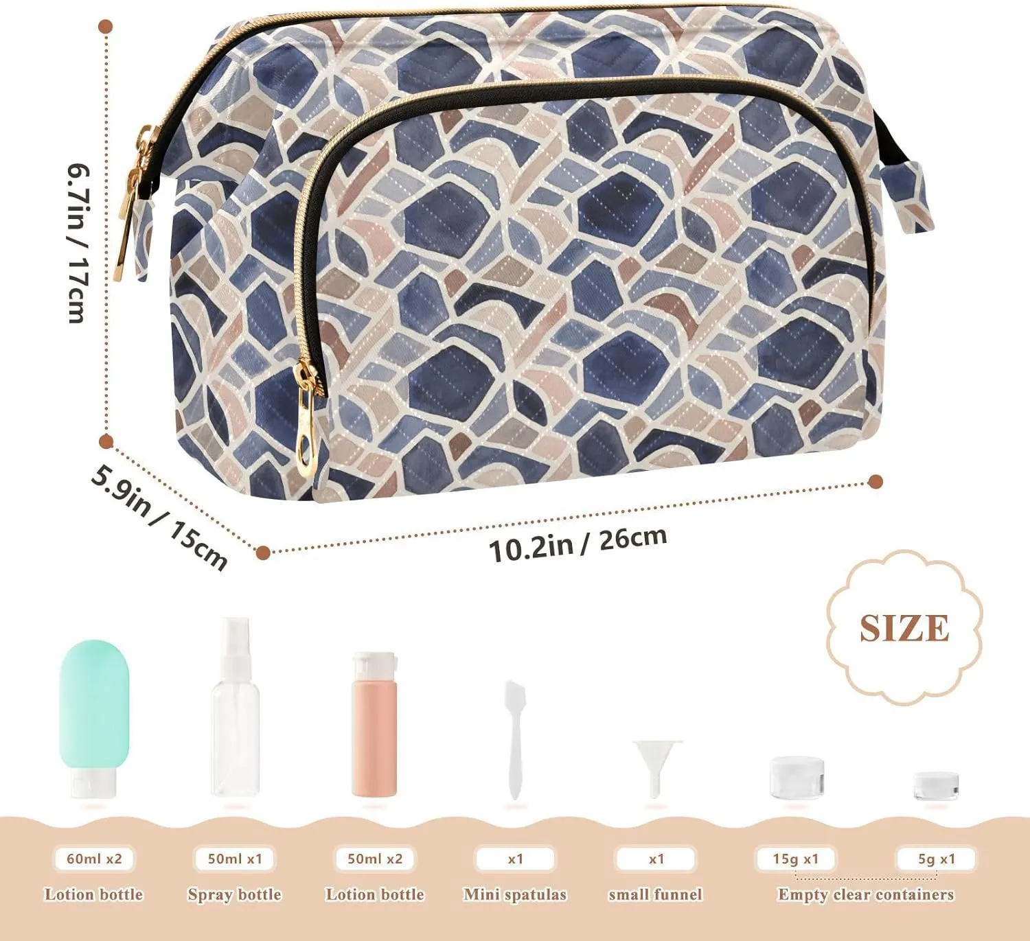 Women’s Lightweight Canvas Toiletry Organizer with Wide-Open Cosmetic Storage