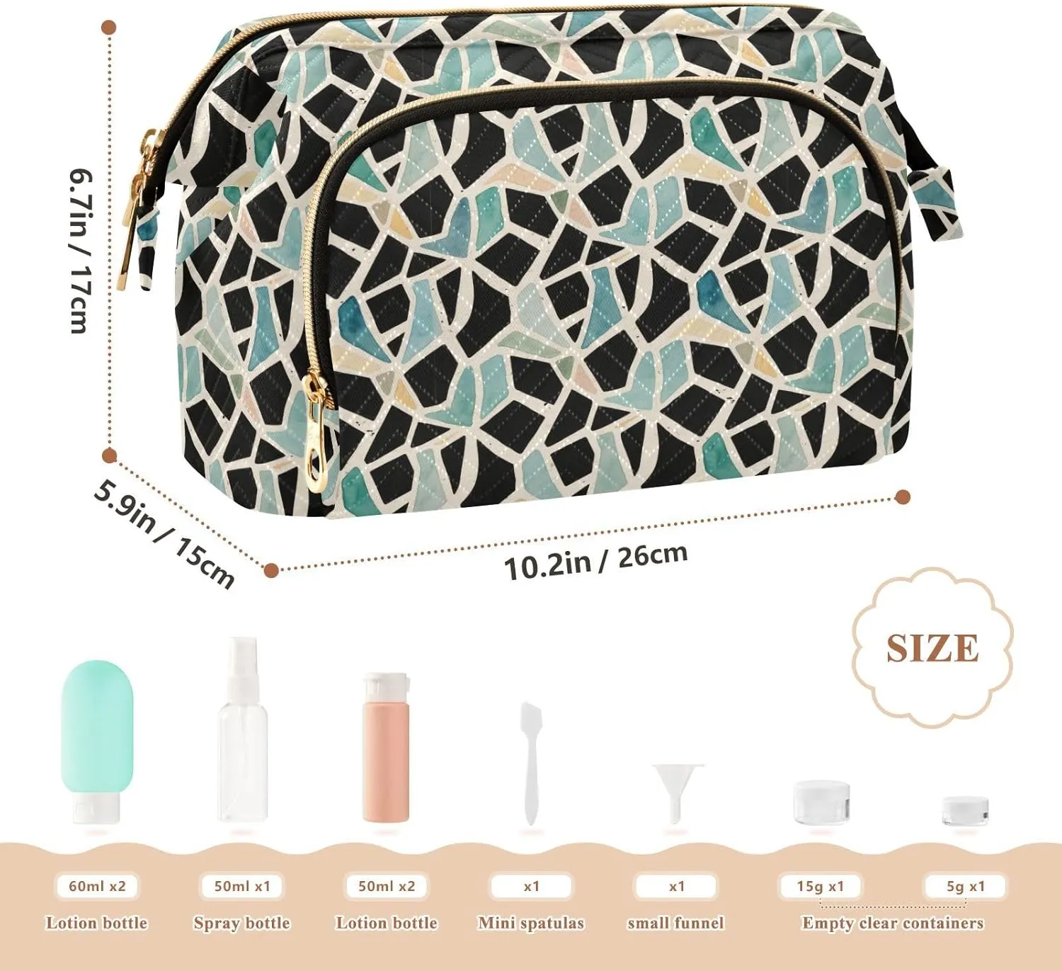 Women’s Lightweight Canvas Toiletry Organizer with Wide-Open Cosmetic Storage