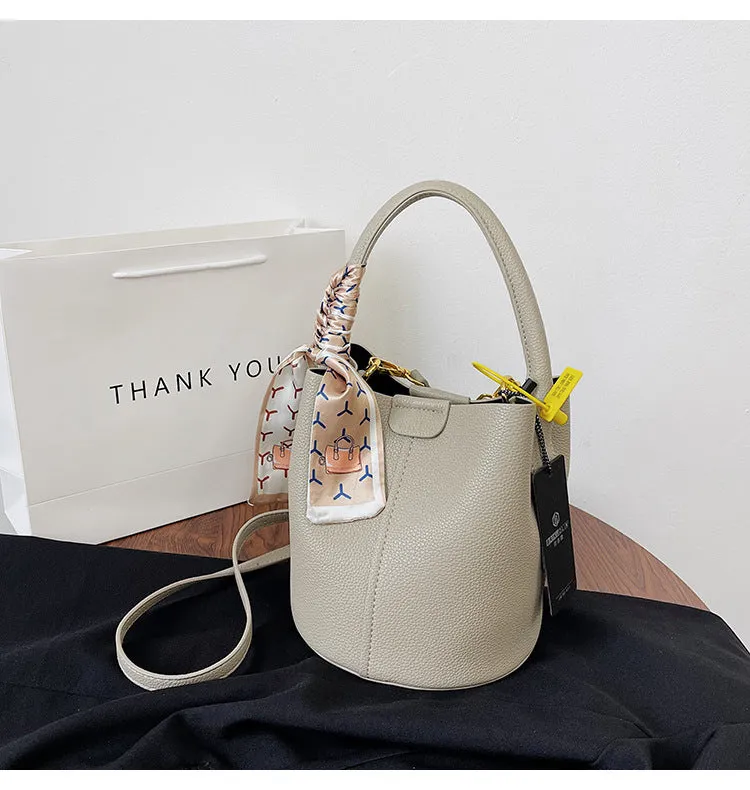 Women's Portable Vegetable Basket Textured Simple Shoulder Bags