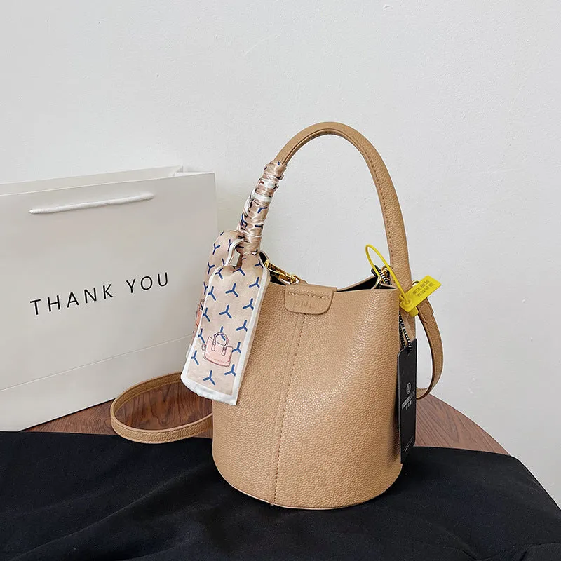 Women's Portable Vegetable Basket Textured Simple Shoulder Bags