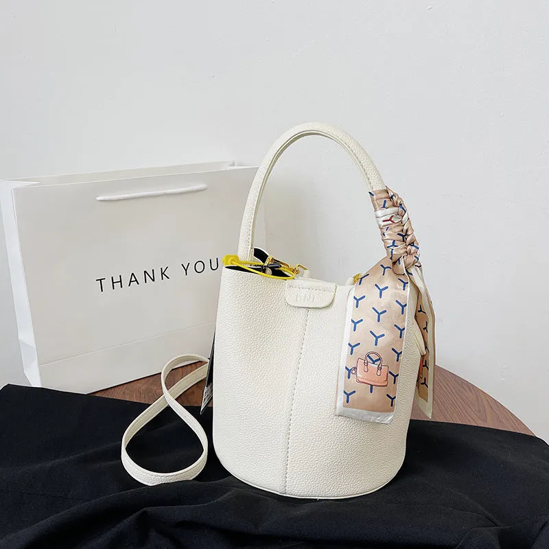 Women's Portable Vegetable Basket Textured Simple Shoulder Bags