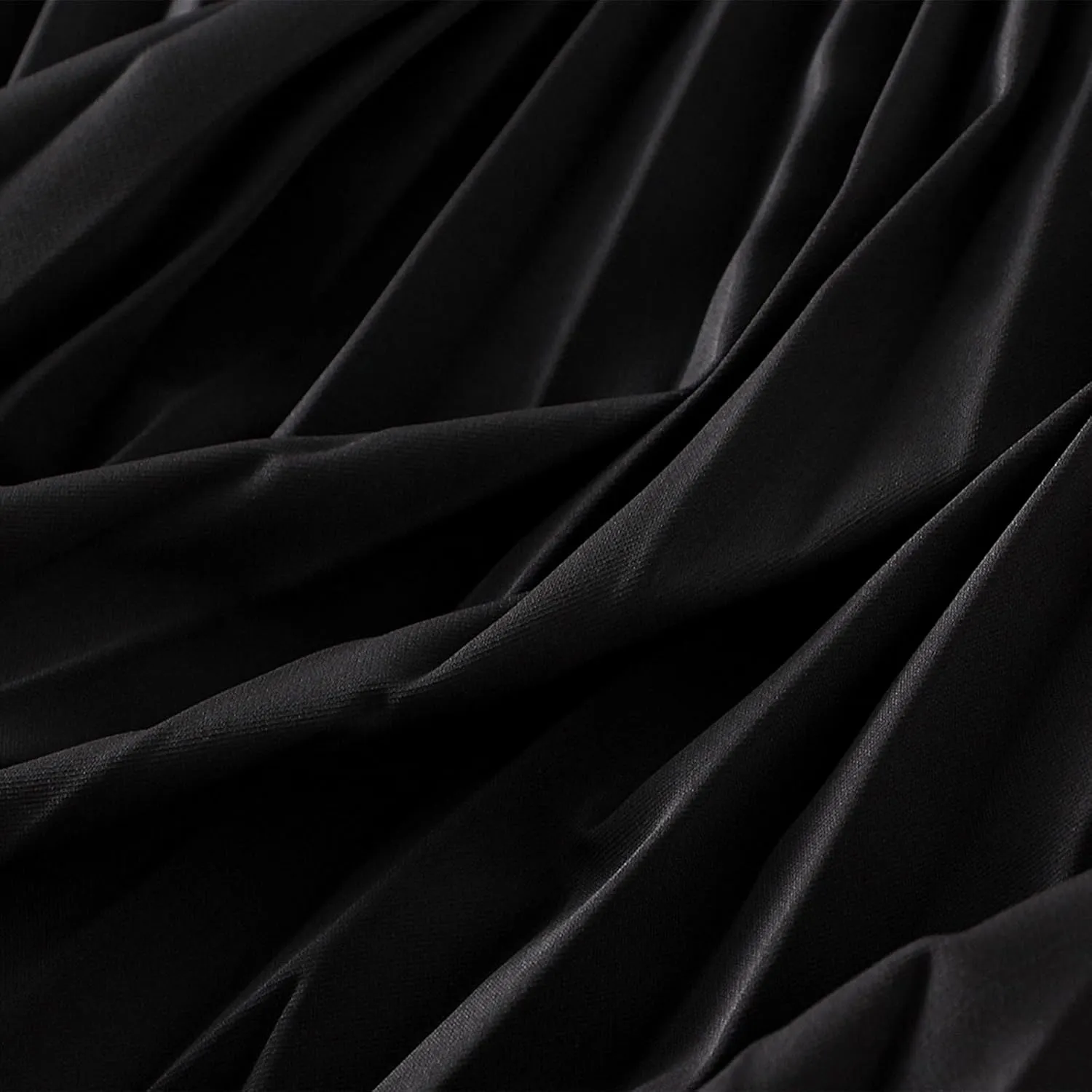 Women's Tulle Midi Skirt Elastic High Waist Layered Pleated Mesh Flowy A-Line Prom Party Long Tutu Skirts