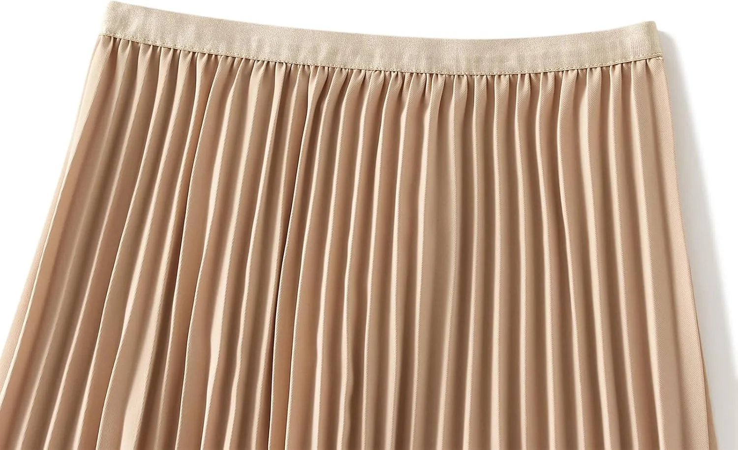 Women's Tulle Midi Skirt Elastic High Waist Layered Pleated Mesh Flowy A-Line Prom Party Long Tutu Skirts