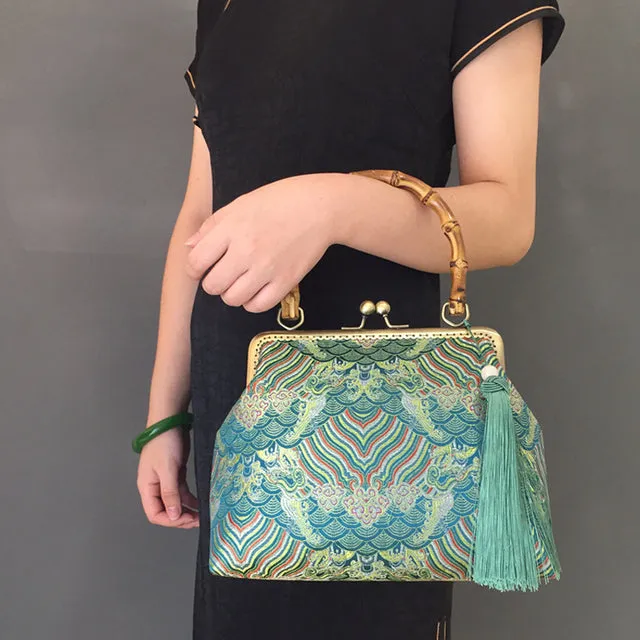 Wood Hand lock Shell Bags Vintage Designer Bag Women Shoulder Crossbody Bag Chain Tote Women&#39;s Handbags Purses free shipping