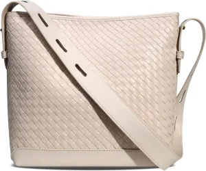 Woven Shoulder Bag For Women Vegan Leather Bucket Bag Large Capacity Tote Bag Trendy Hobo Handbag Purse