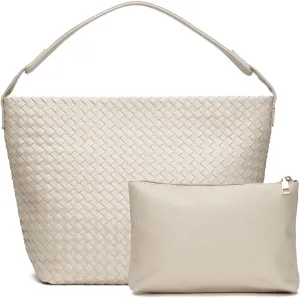 Woven Vegan Leather Tote Bag For Women Large Woven Crossbody Bag Handbag Female Satchel Messenger Bag