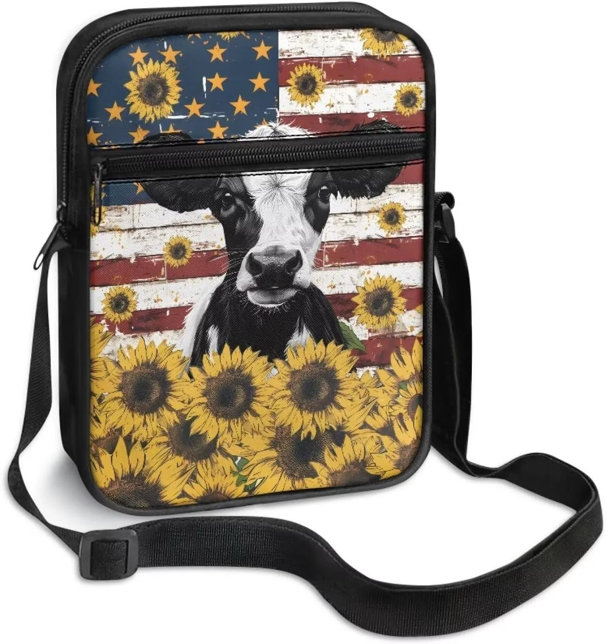 Xoenoiee Mini Messenger Bag Men Women Sling Bags with Multi Pockets Small Crossbody Bag for Walking Outing Daily