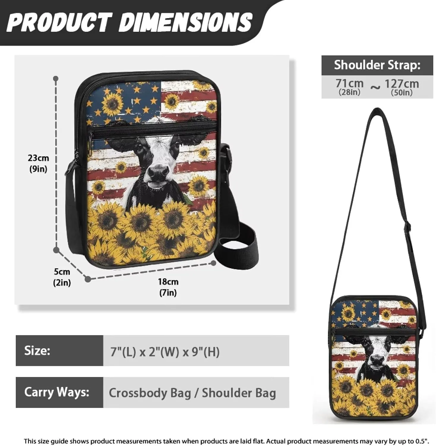 Xoenoiee Mini Messenger Bag Men Women Sling Bags with Multi Pockets Small Crossbody Bag for Walking Outing Daily