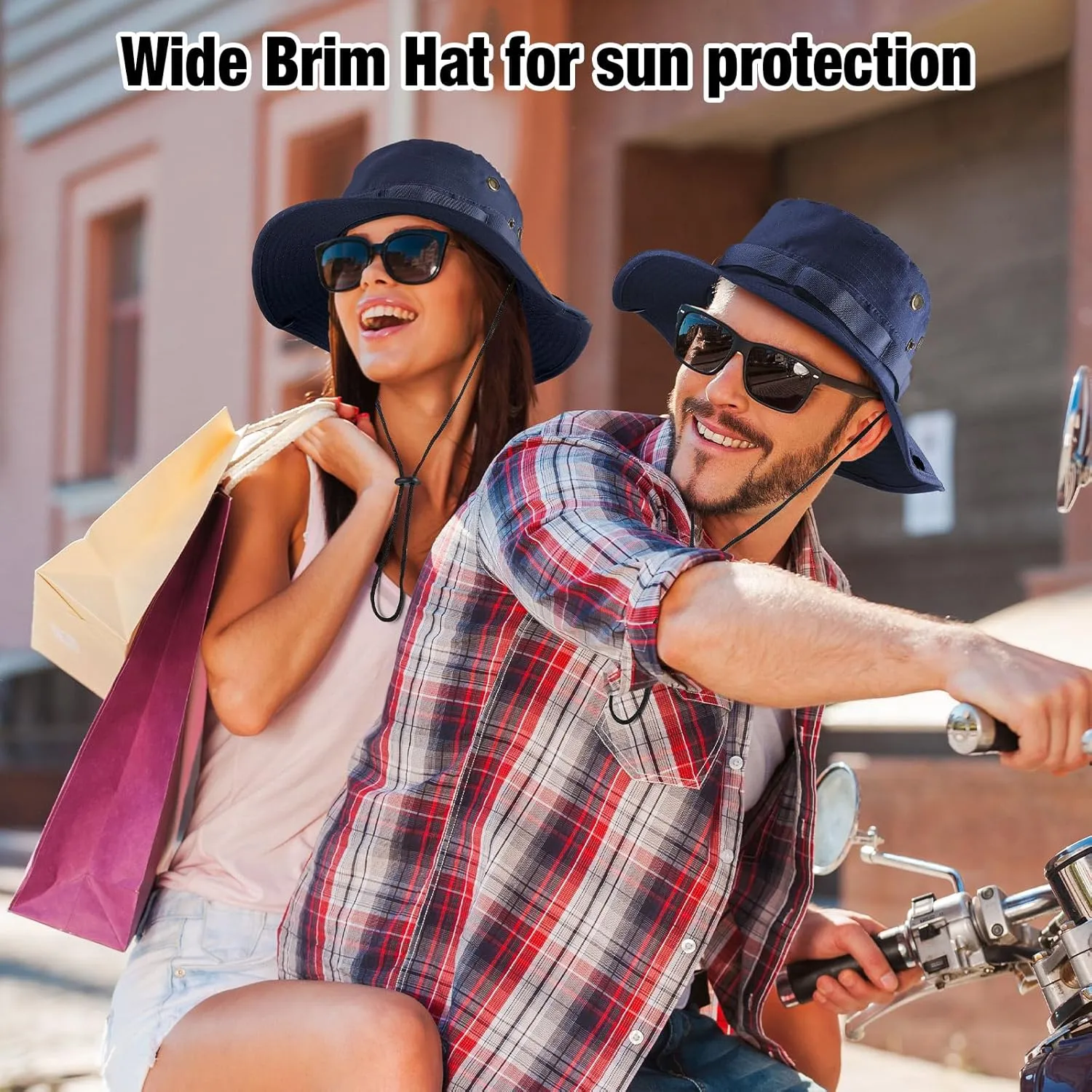 Xtinmee 20 Pcs Boonie Hat Bulk Wide Brim Bucket Hat Safari Hats Outdoor Sun Hats for Hiking Camping with Adjustable Strap