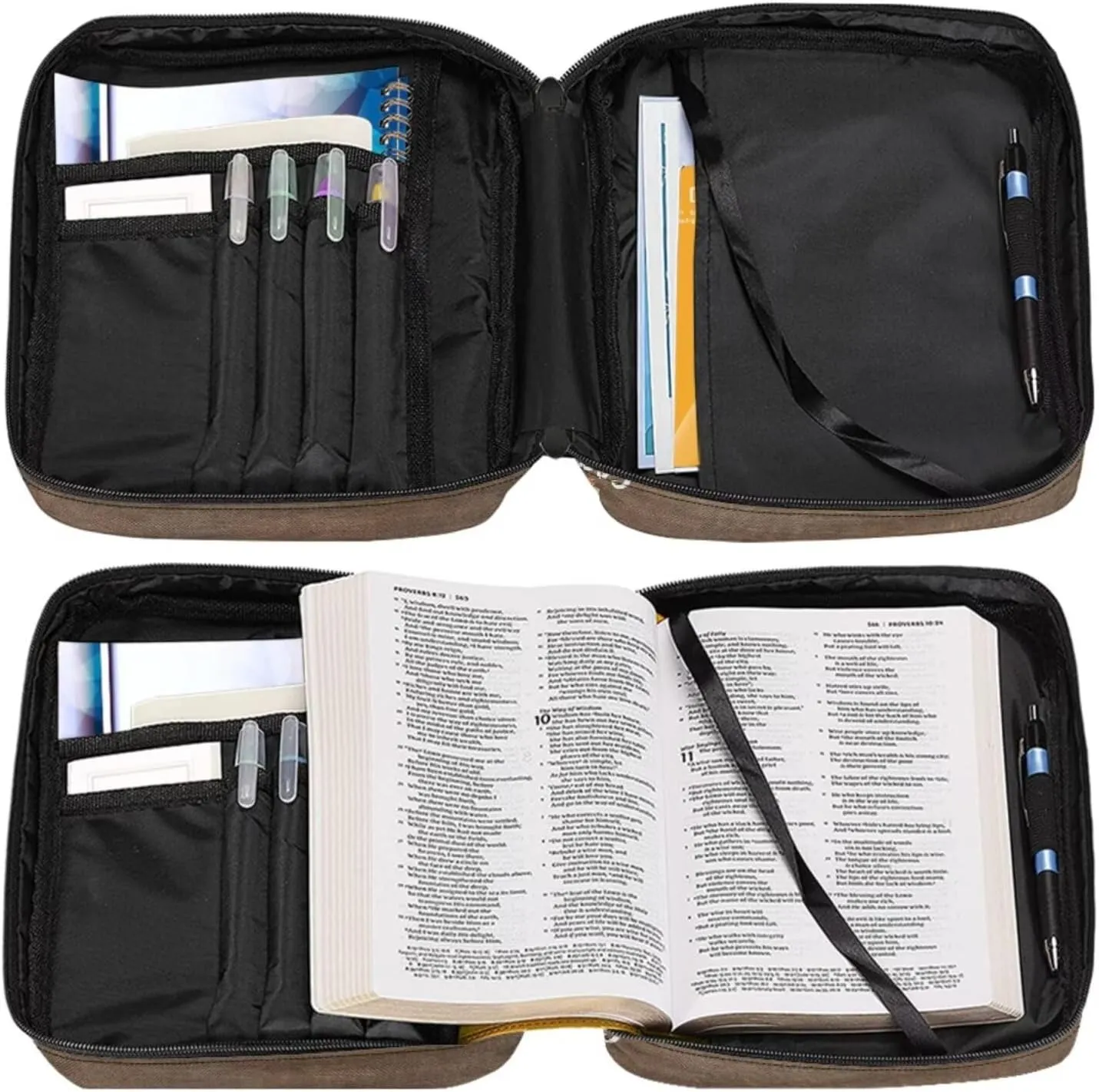 Yellow Rose Print Bible Covers for Women Girls Large Size Bible Case Bible Carrying Bag with Pen Slots for Bible Study Teenager Lightweight Crossbody Church Bag for Worship Daily Use