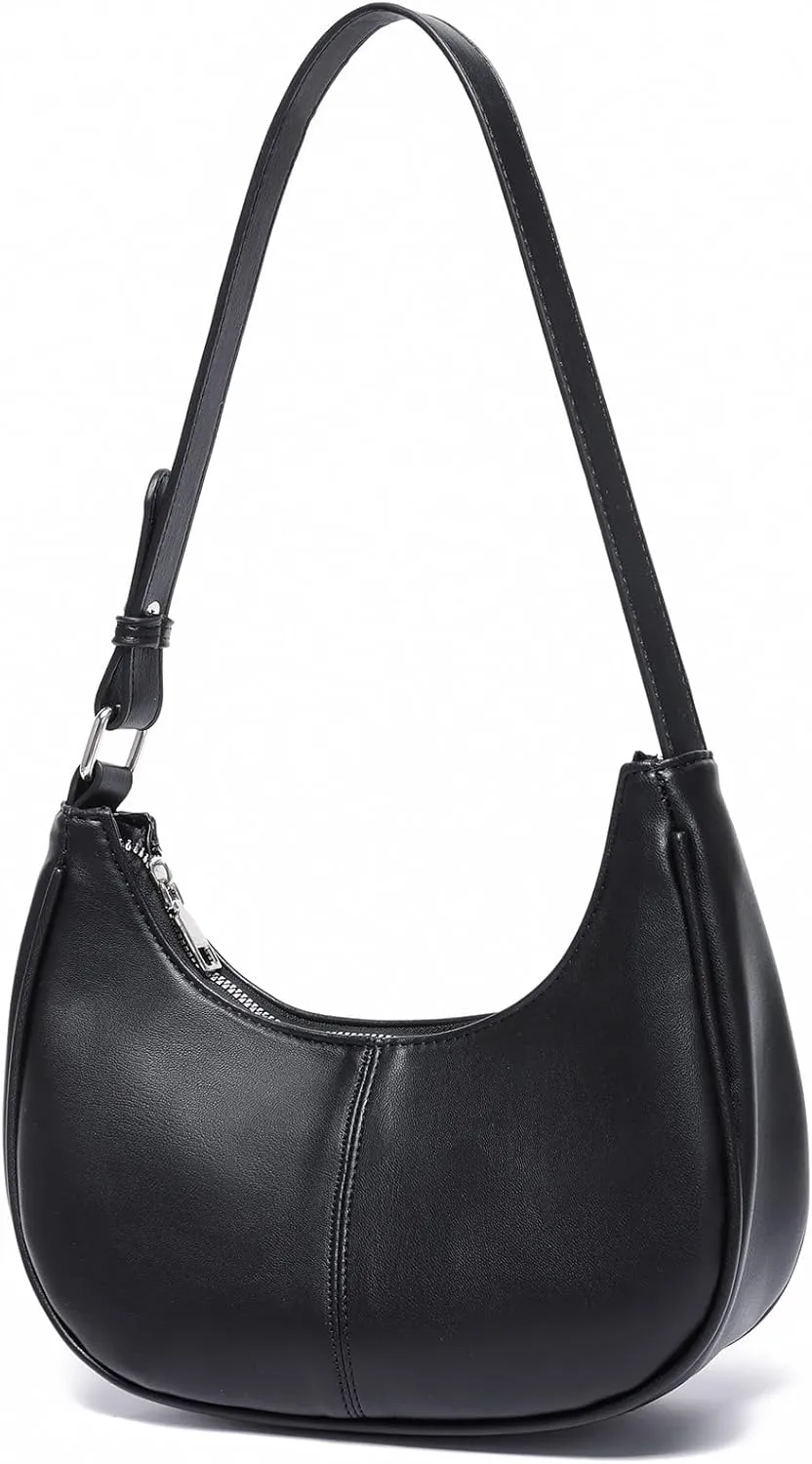 YIKOEE Small Crescent Shoulder Bag for Women with Adjustable Strap