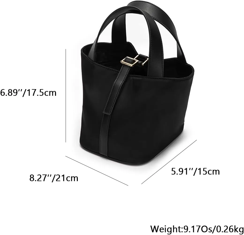 YONBEN® Tote Bucket Bag -Simple and Comfortable Handbag with Belt Opening Design Lightweight and Versatile Bucket Bag