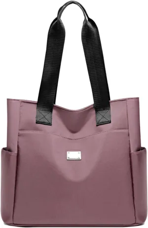 Zcjeaneviln Bag Waterproof, 2025 Large Capacity Waterproof Multi Pocket Nylon Shoulder Bag, Stylish and Lightweigh (Pink)