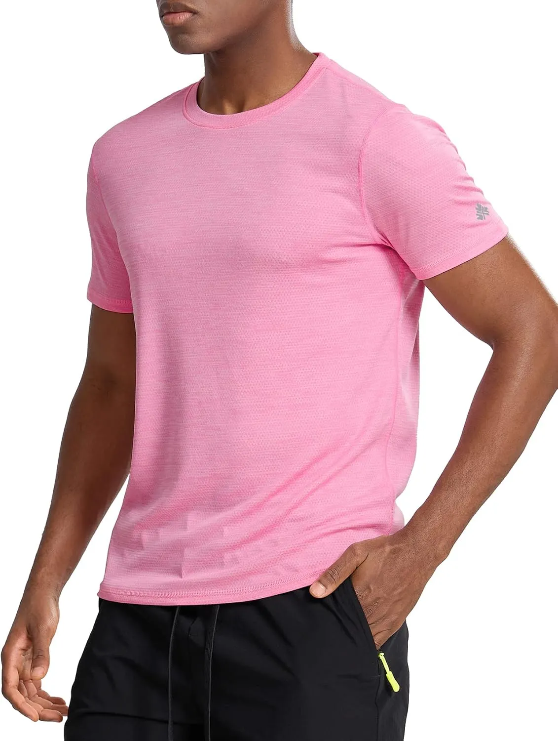 Zengjo Athletic Shirts for Men Quick Dry Short Sleeve Running Workout Gym T-Shirts Moisture Wicking Crewneck Tee