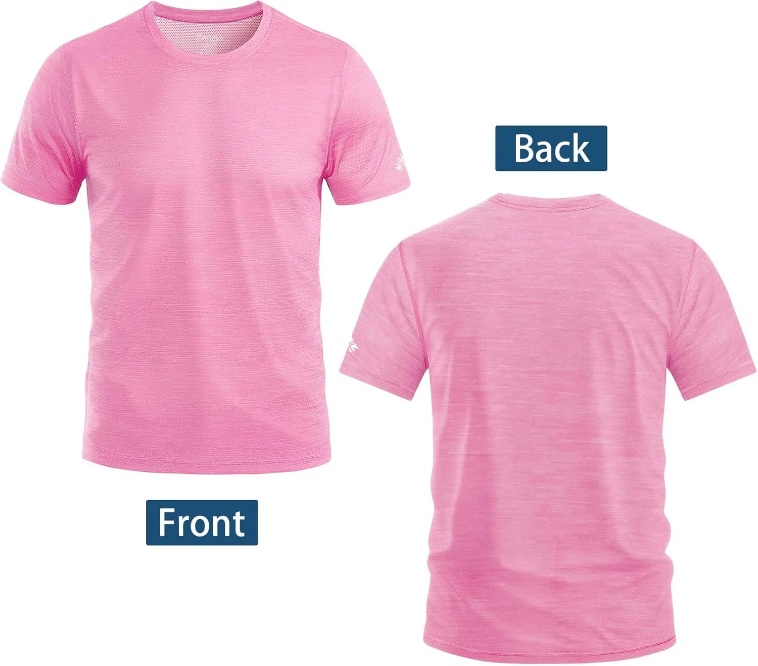 Zengjo Athletic Shirts for Men Quick Dry Short Sleeve Running Workout Gym T-Shirts Moisture Wicking Crewneck Tee