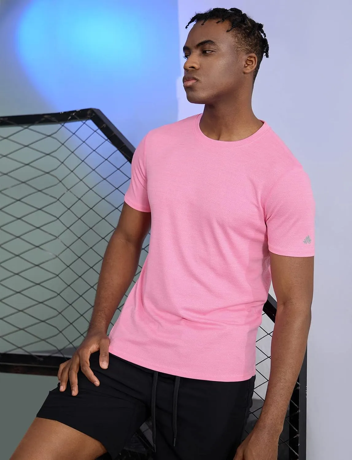 Zengjo Athletic Shirts for Men Quick Dry Short Sleeve Running Workout Gym T-Shirts Moisture Wicking Crewneck Tee
