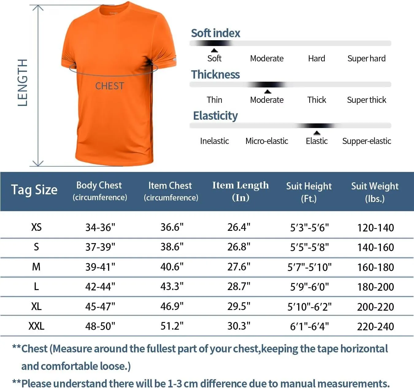 Zengjo Athletic Shirts for Men Short Sleeve Quick Dry Workout Running Gym Sport Exercise Tee Moisture Wicking